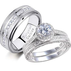 Wedding Rings Set for Him and Her